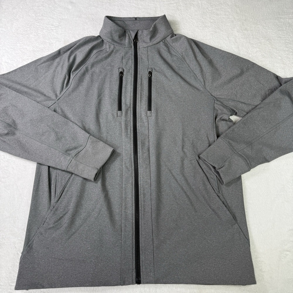 Lululemon Jacket Mens XL Gray Shift Stretch Full Zip Athleisure Performance